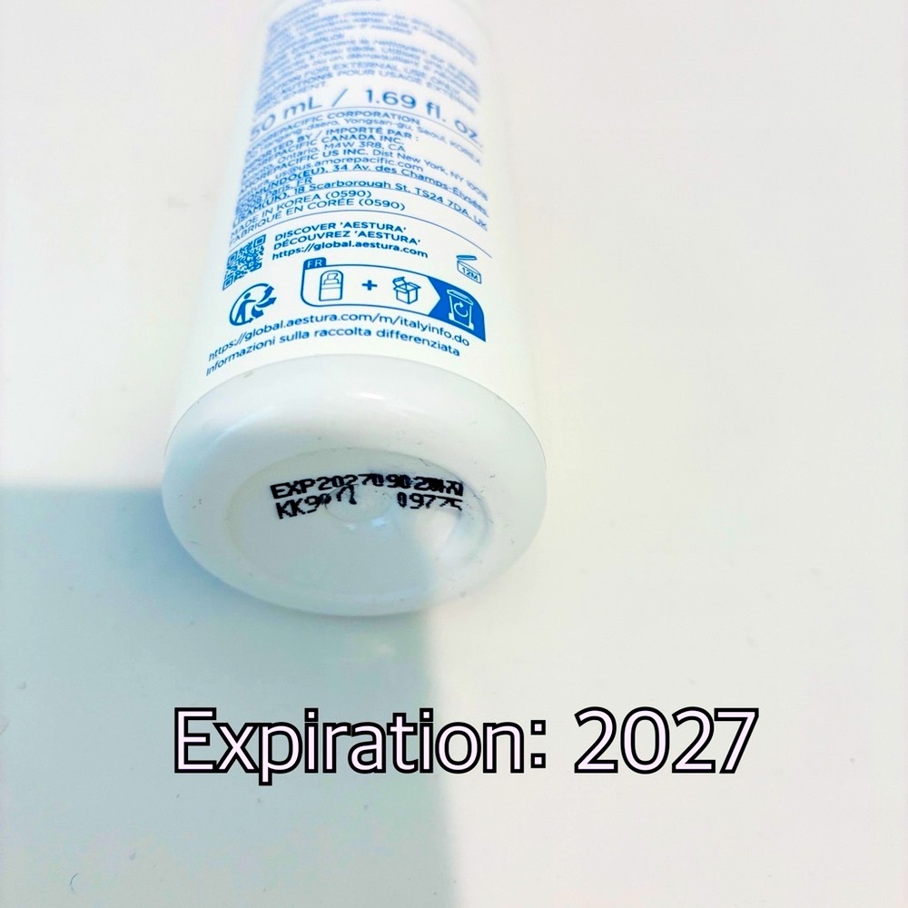 Korean Beauty Set Aqua Squalane Cream+Round Lab SPF+Aestura Cleanser - Picture 10 of 10